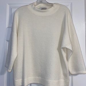 CJLA White Mock Neck Sweater